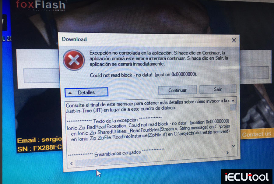 Foxflash Download Error