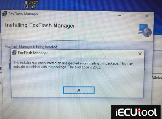 Foxflash Manager Error
