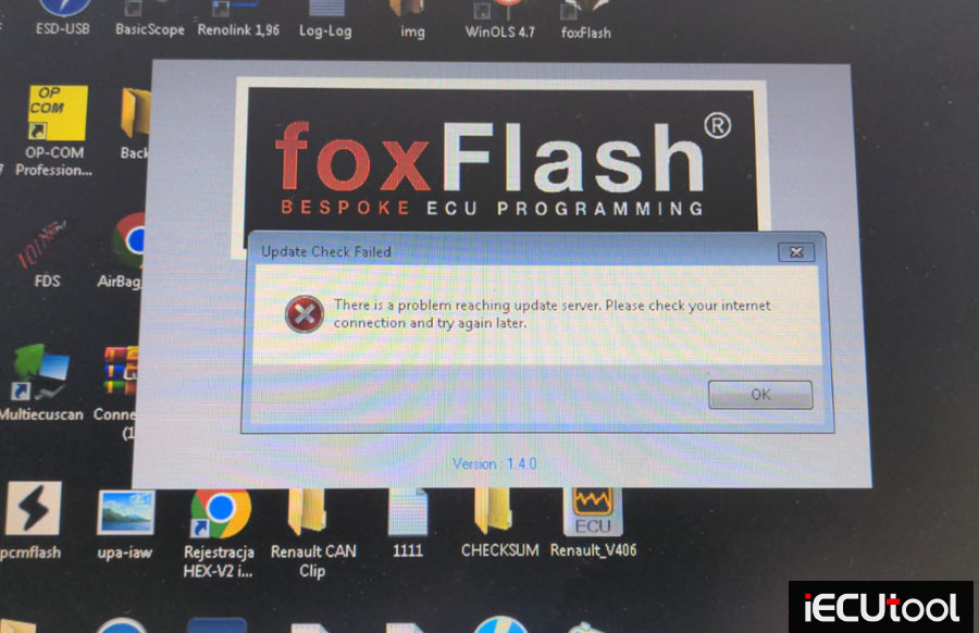 Foxflash Problem Reaching Server 1